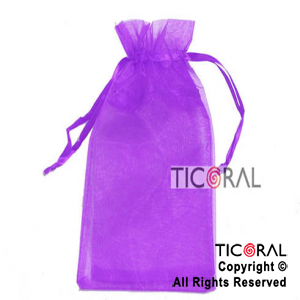 BOLSA VIOLETA ORGANZA 25X15CM HS2628-8 x 1